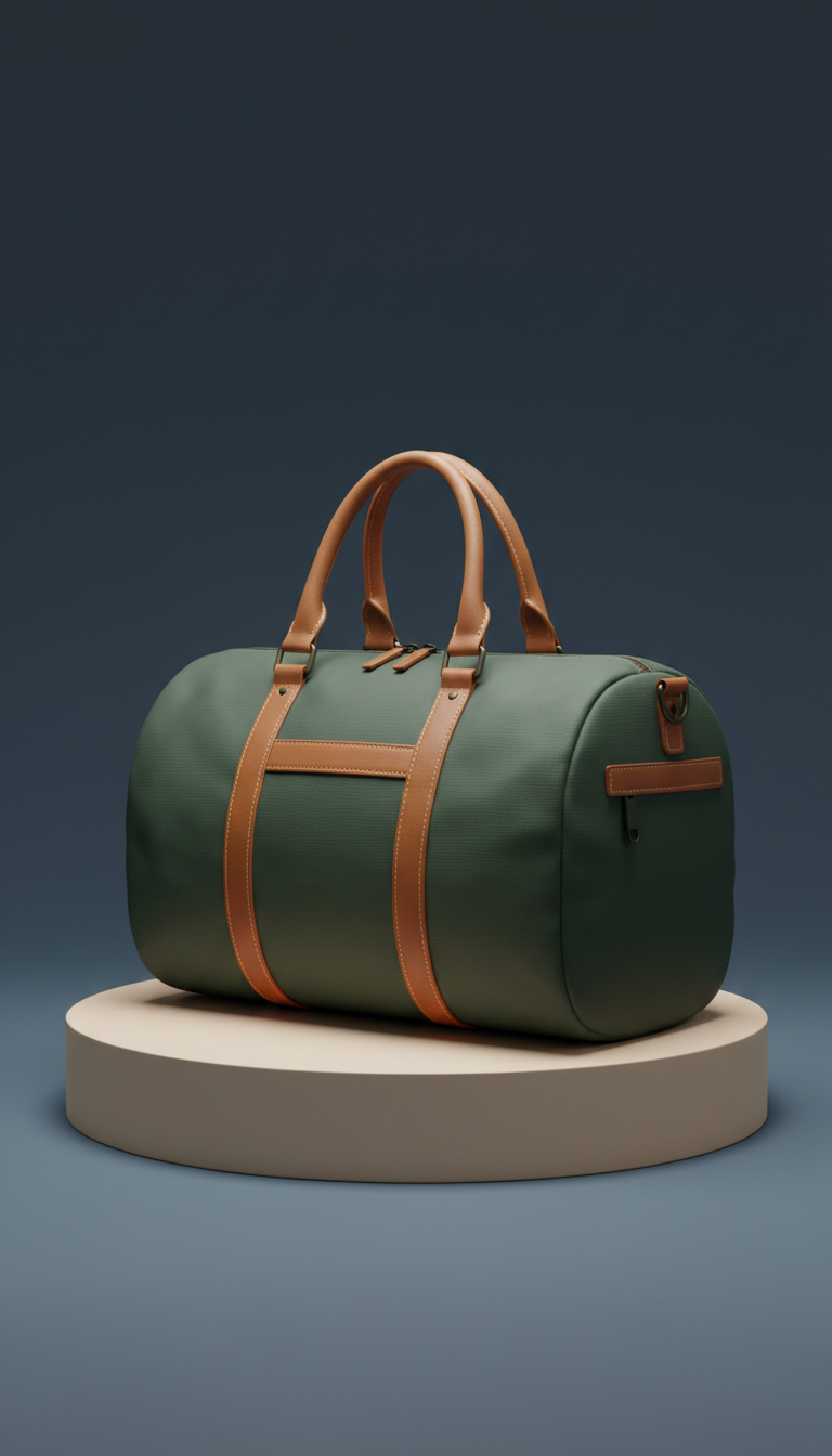 Sleek Duffel in Moss Green