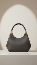 Arc Tote in Charcoal Leather